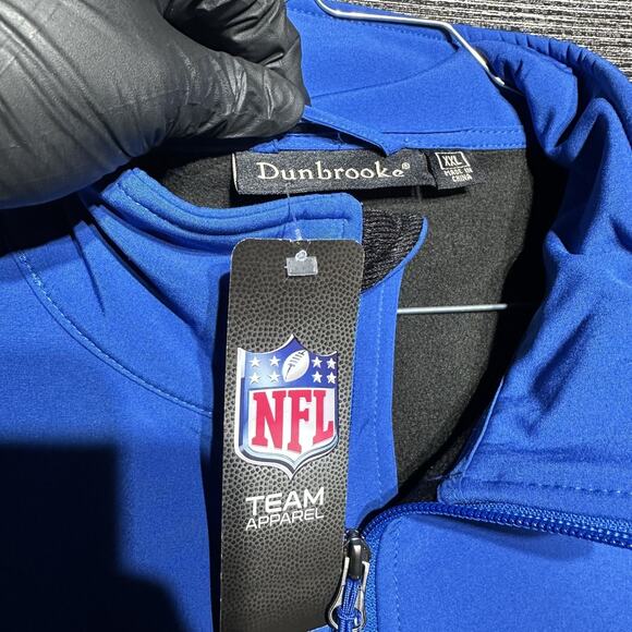 New York Giants NFL Vest Men's 2XL Blue Full Zip Softshell - Picture 2 of 13